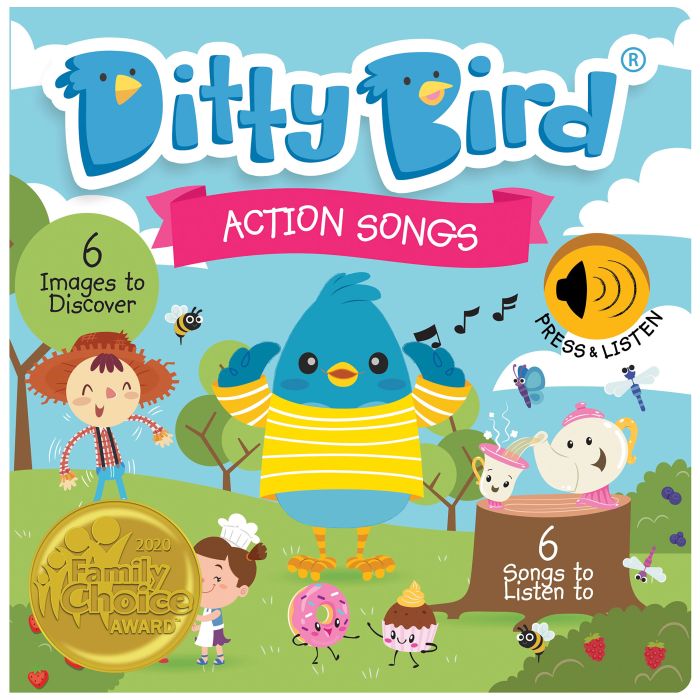Ditty Bird Action Songs Multi-Coloured 16x2x16cm