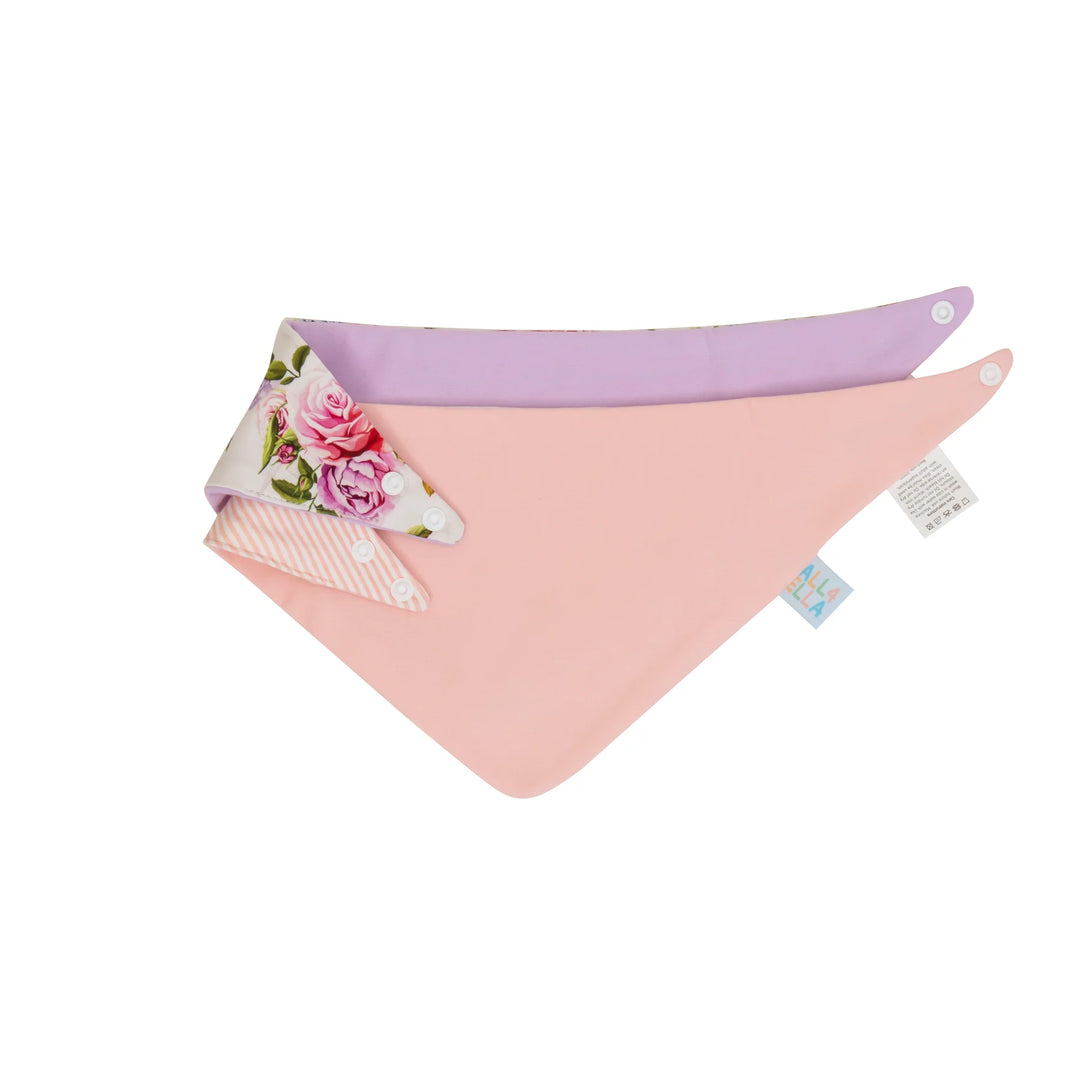 All4Ella Bandana bibs 2pk - Rose
