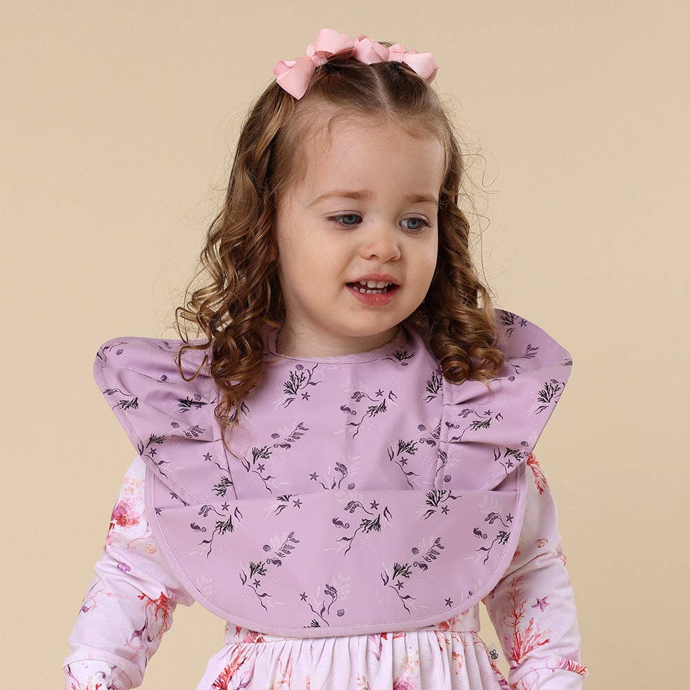 Snuggle Bib Waterproof Coral Frill
