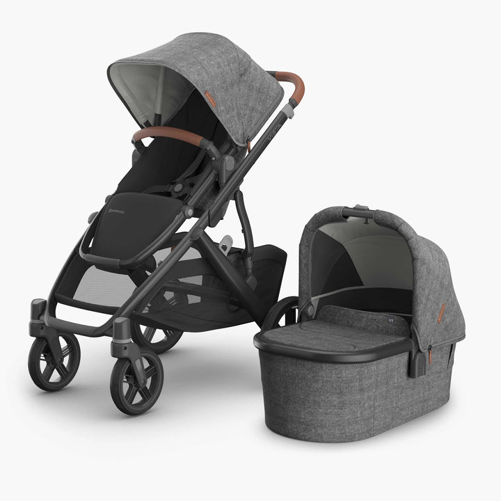UPPAbaby VISTA V2 With Bassinet - Charcoal Melange/Carbon (Greyson)