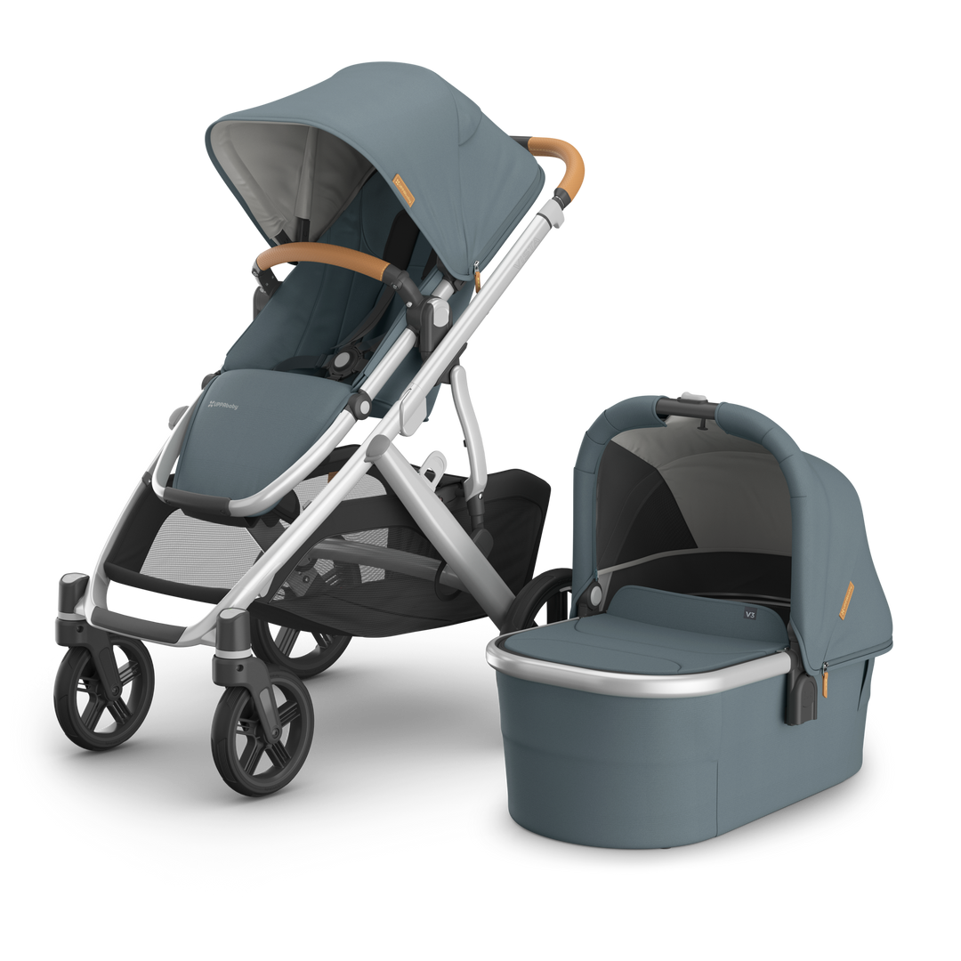 UPPAbaby VISTA V3 With Bassinet - Stone Blue/Silver (Callum)