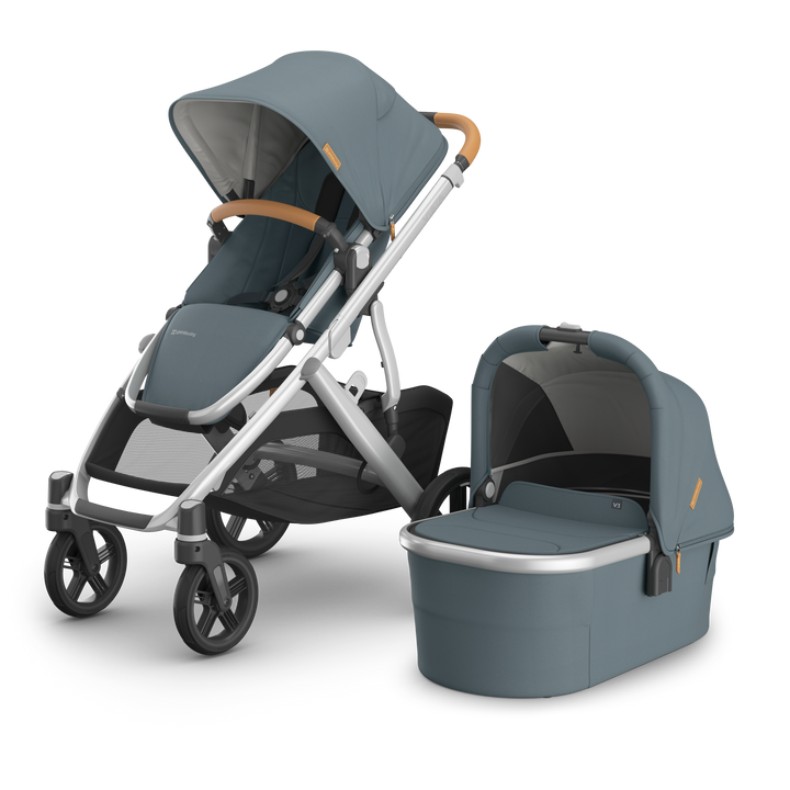 UPPAbaby VISTA V3 With Bassinet - Stone Blue/Silver (Callum)