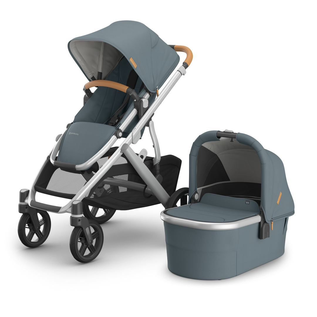 UPPAbaby VISTA V3 With Bassinet - Stone Blue/Silver (Callum)