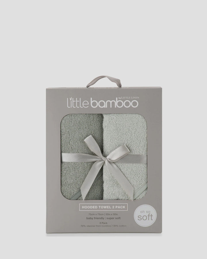 Little Bamboo Baby Hooded Towels 2PK - Turtle Bay