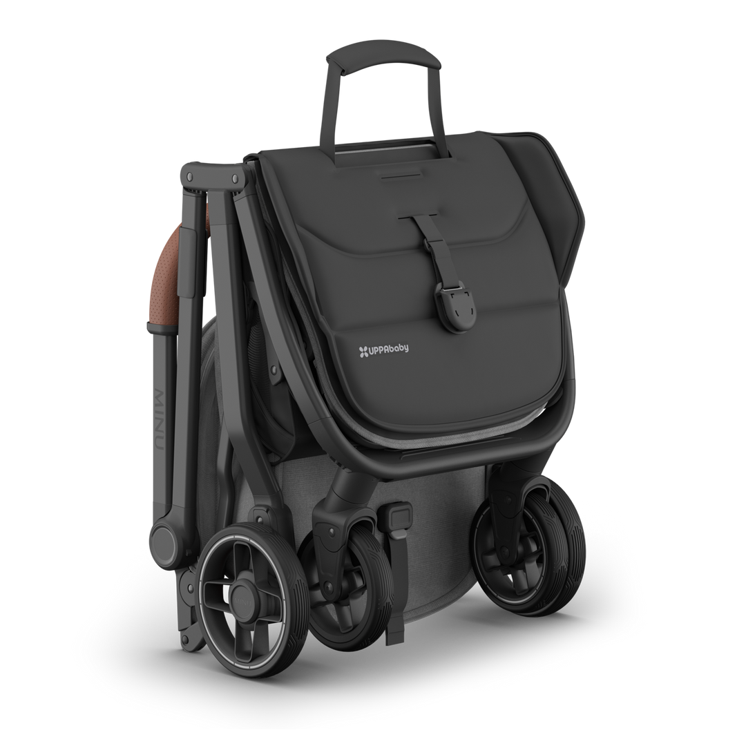 UPPAbaby - MINU V3 Stroller - Greyson (Charcoal/Carbon/ Saddle leather)