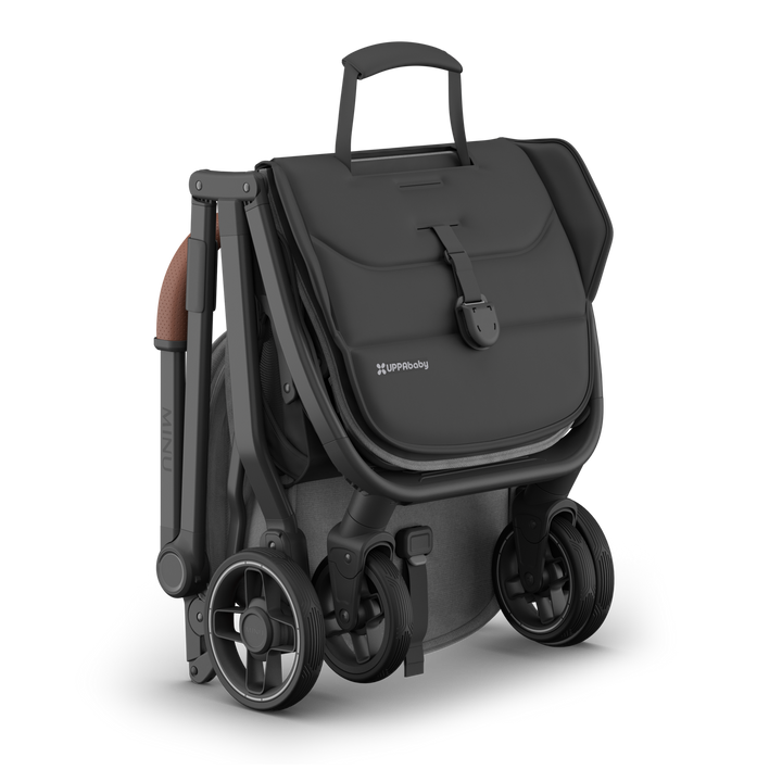 UPPAbaby - MINU V3 Stroller - Greyson (Charcoal/Carbon/ Saddle leather)