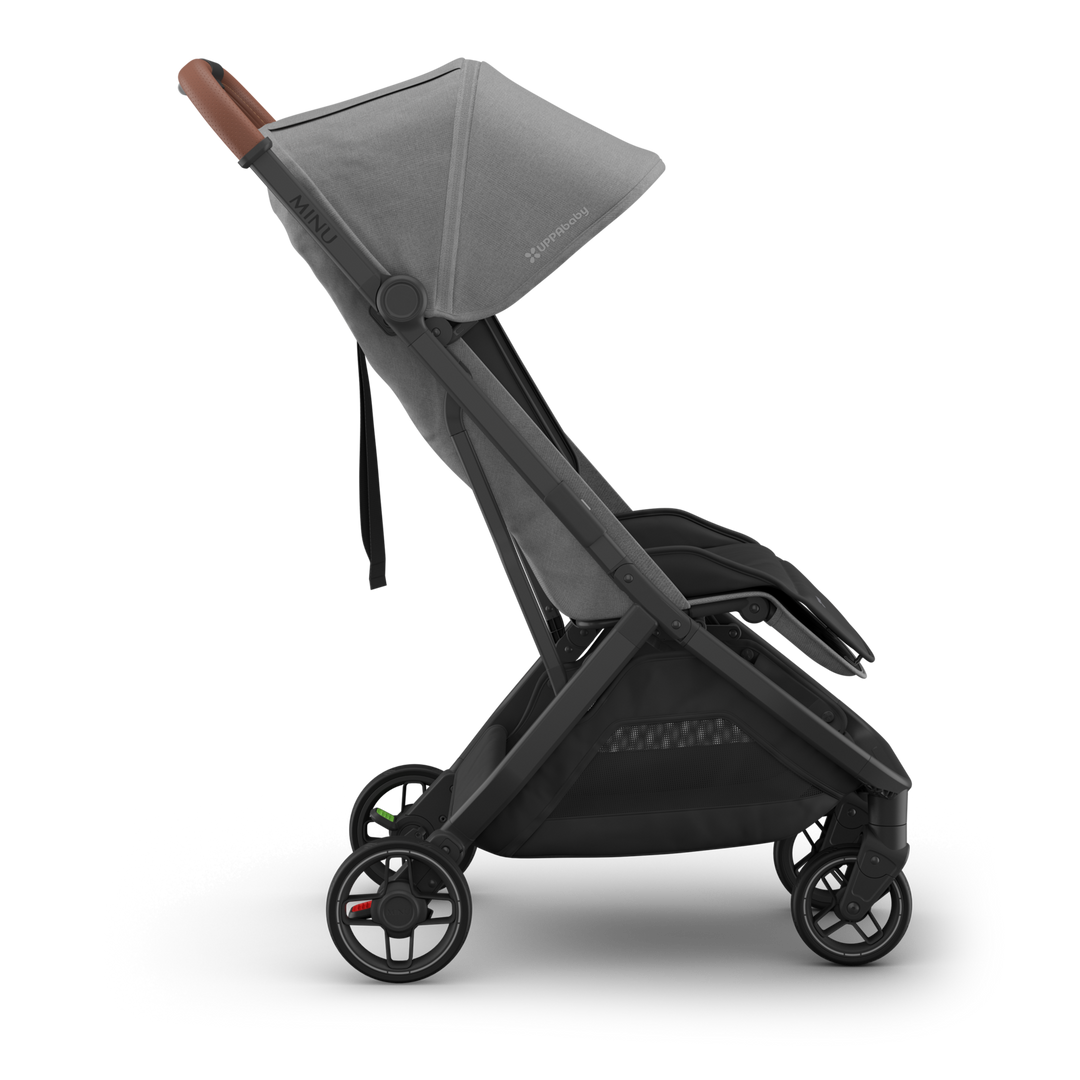 UPPAbaby - MINU V3 Stroller - Greyson (Charcoal/Carbon/ Saddle leather)