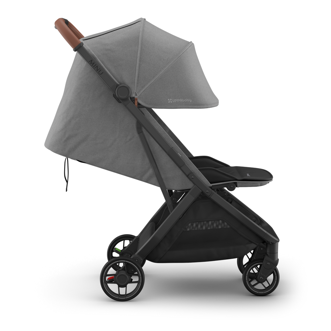 UPPAbaby - MINU V3 Stroller - Greyson (Charcoal/Carbon/ Saddle leather)