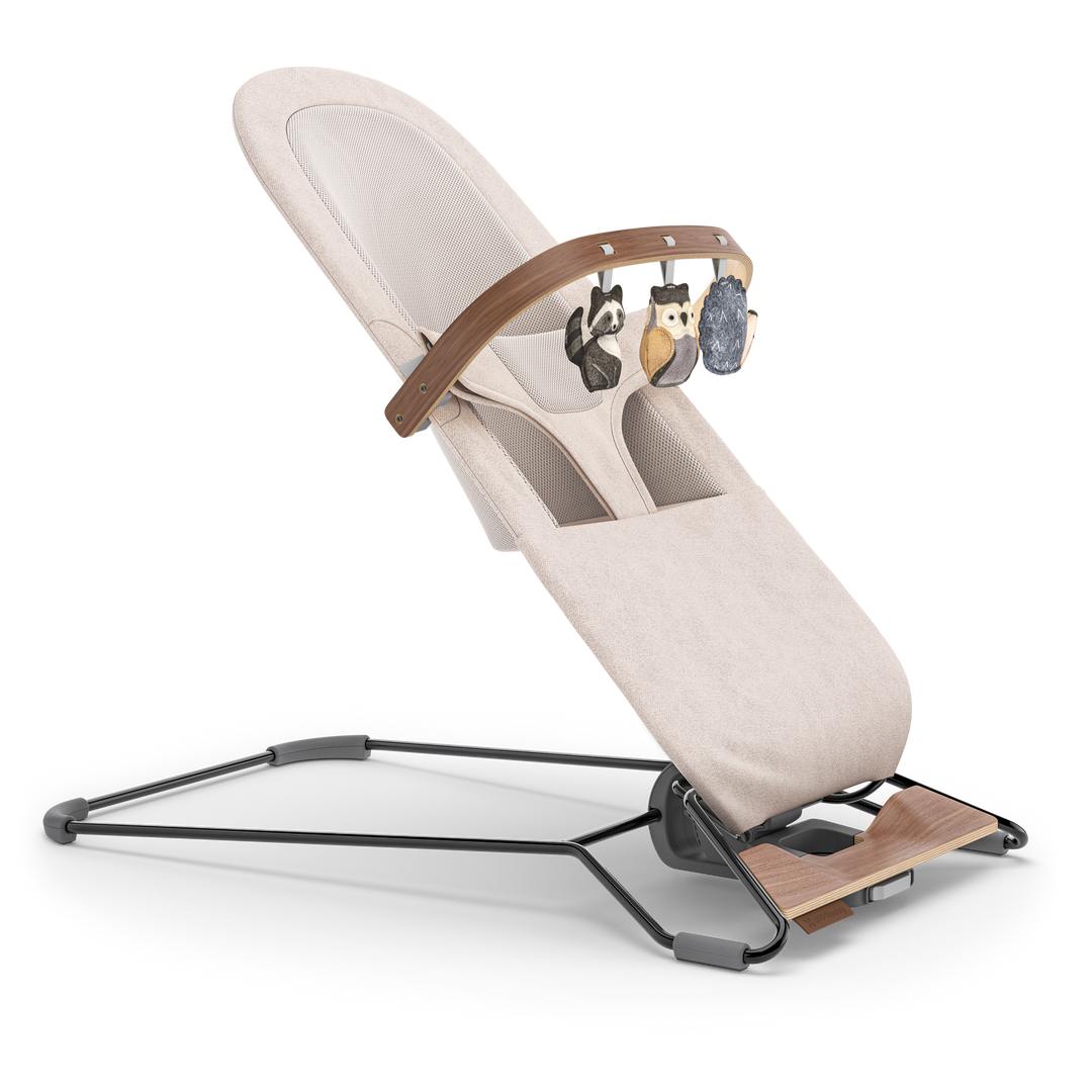UPPAbaby Mira Bouncer Forest Fun Toy Bar – Grey | Walnut Wood