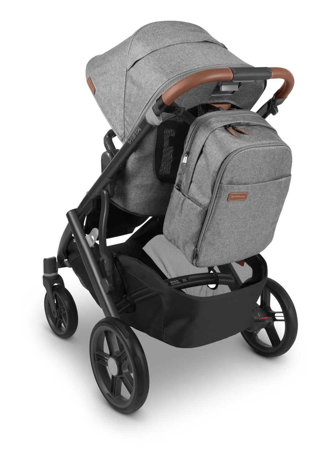 UPPAbaby Nappy Bag Pro - Greyson (grey melange/saddle leather)