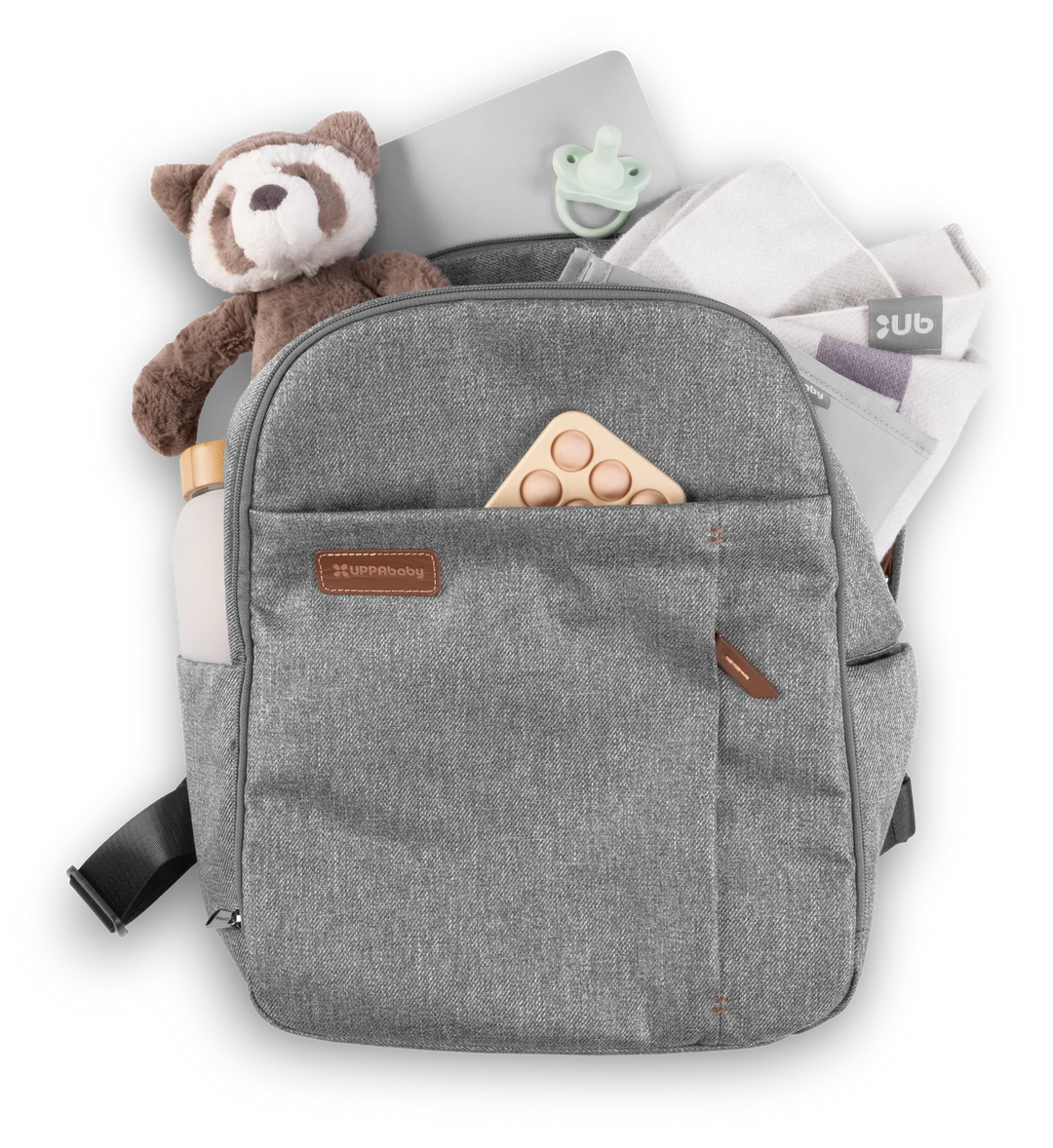 UPPAbaby Nappy Bag Pro - Greyson (grey melange/saddle leather)
