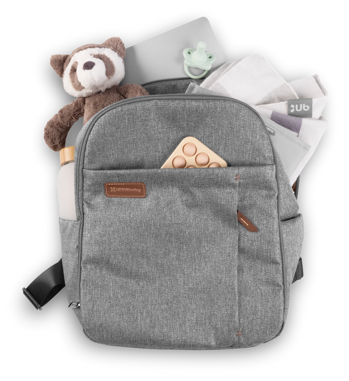 UPPAbaby Nappy Bag Pro - Greyson (grey melange/saddle leather)