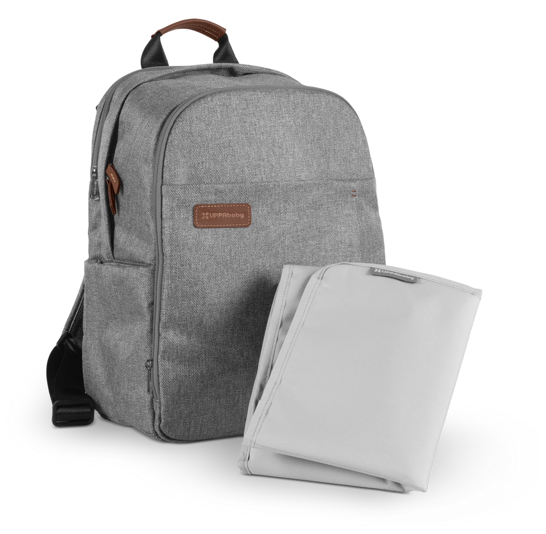 UPPAbaby Nappy Bag Pro - Greyson (grey melange/saddle leather)