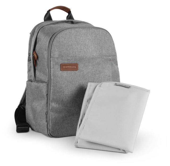 UPPAbaby Nappy Bag Pro - Greyson (grey melange/saddle leather)