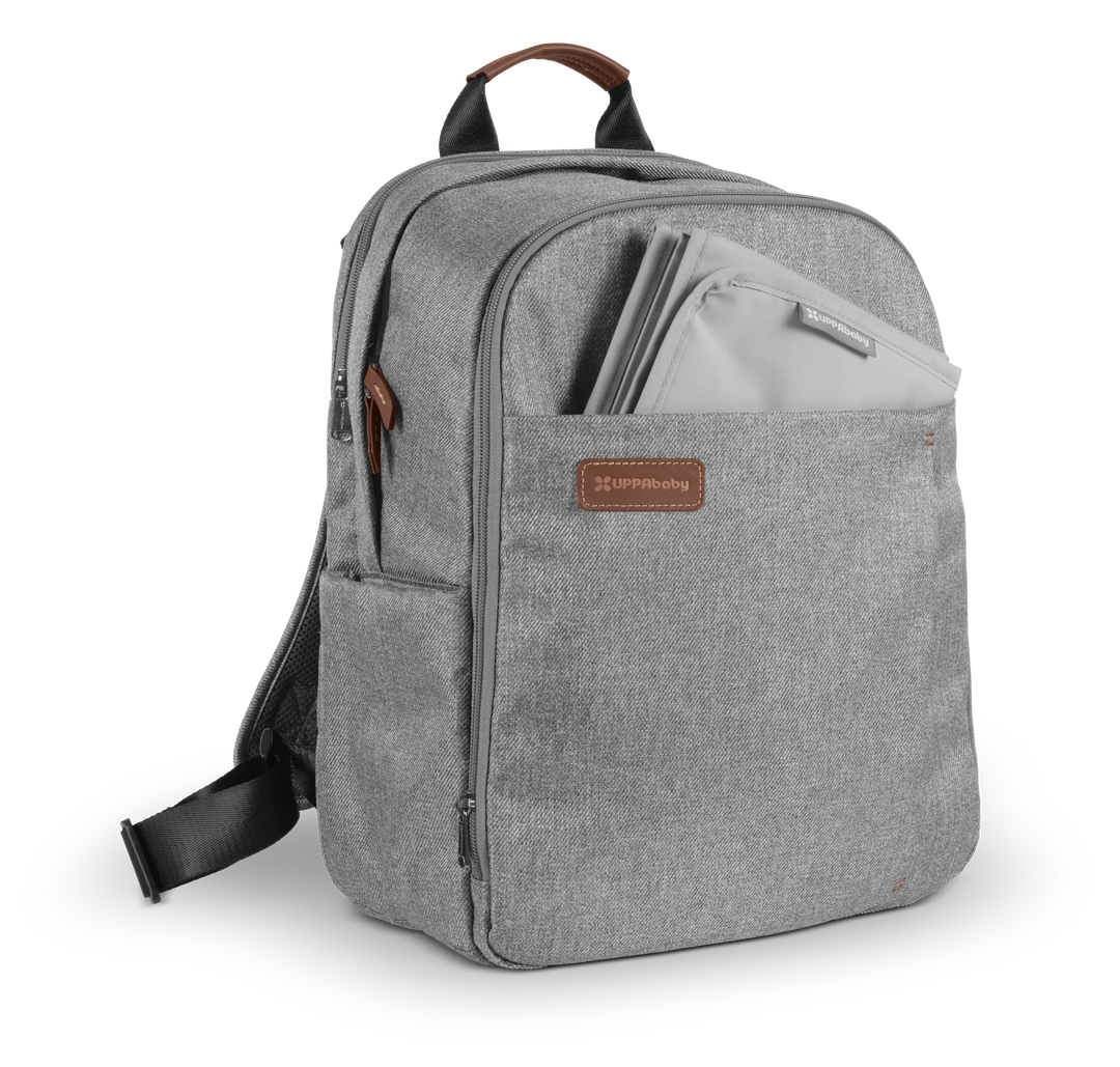 UPPAbaby Nappy Bag Pro - Greyson (grey melange/saddle leather)