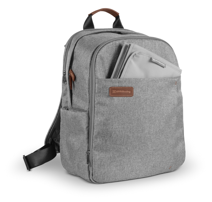 UPPAbaby Nappy Bag Pro - Greyson (grey melange/saddle leather)