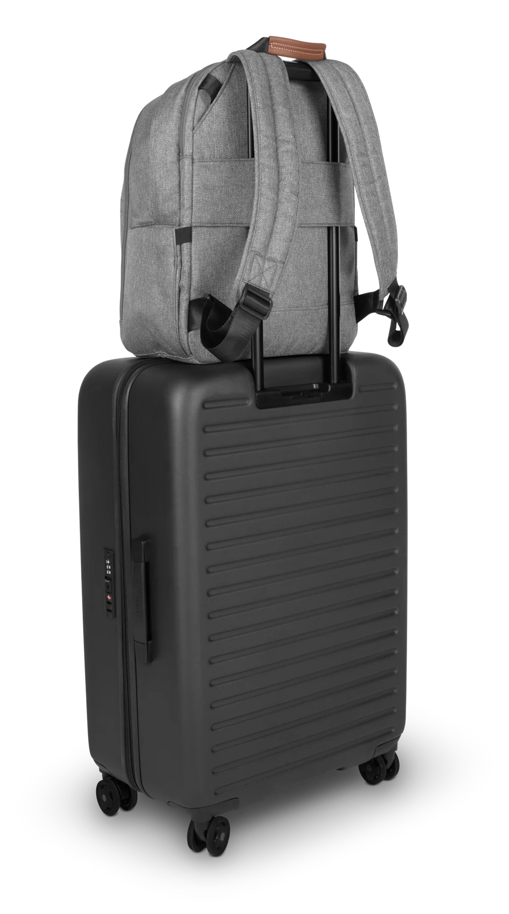 UPPAbaby Nappy Bag Pro - Greyson (grey melange/saddle leather)