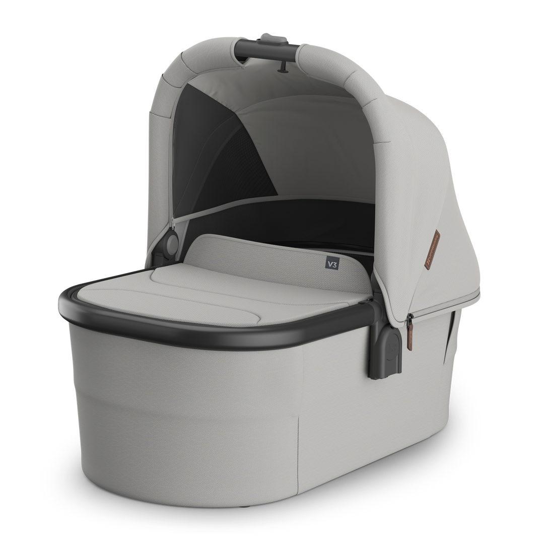 UPPAbaby V3 Bassinet - Pearl Grey Jacquard/Carbon Melange / Black (Savannah)