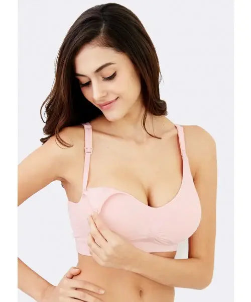 Mamaway Responsive Antibacterial Seamless Maternity & Nursing Bra - Pink