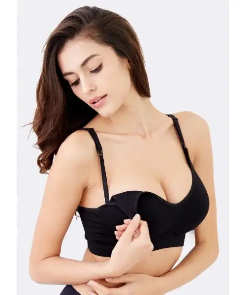 Mamaway Responsive Antibacterial Seamless Maternity & Nursing Bra - Black