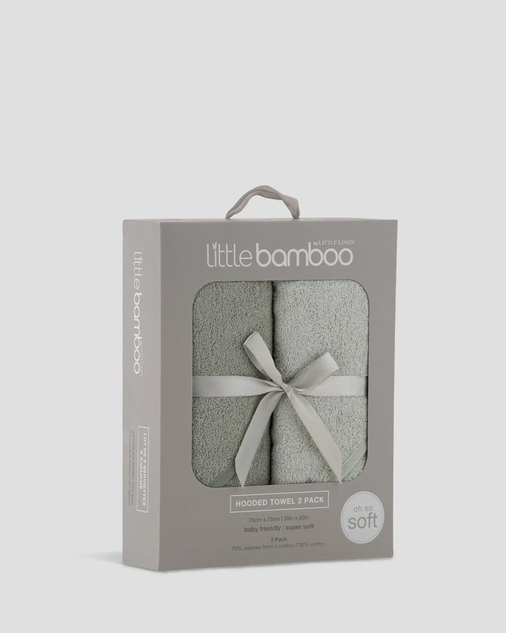 Little Bamboo Baby Hooded Towels 2PK - Turtle Bay