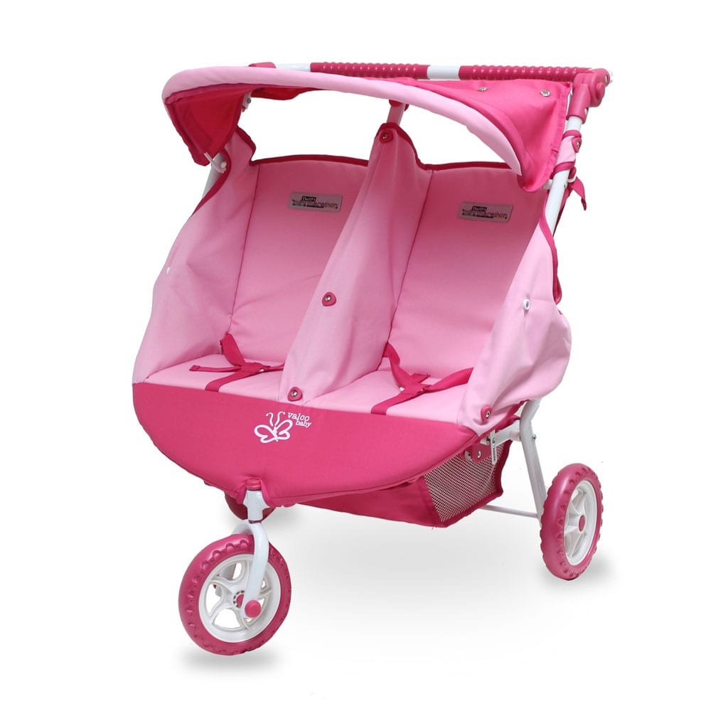 Valco Baby Mini Marathon Twin Stroller - Butterfly Pink (T9089)
