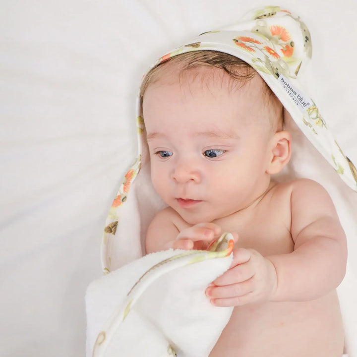Bubba Blue Aussie Animals Hooded Towel - OATMEAL