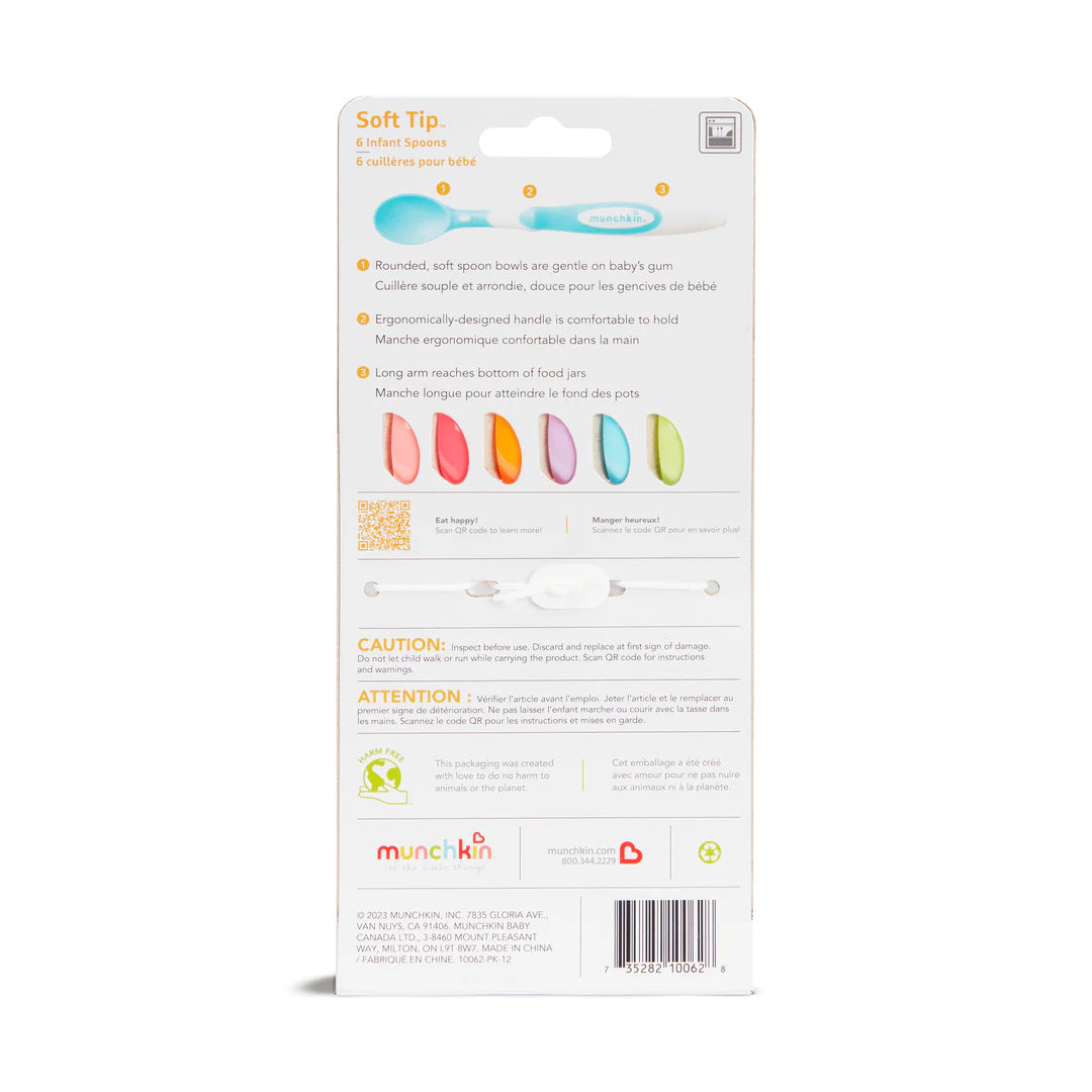 Munchkin Soft-Tip Infant Spoons - 6Pk