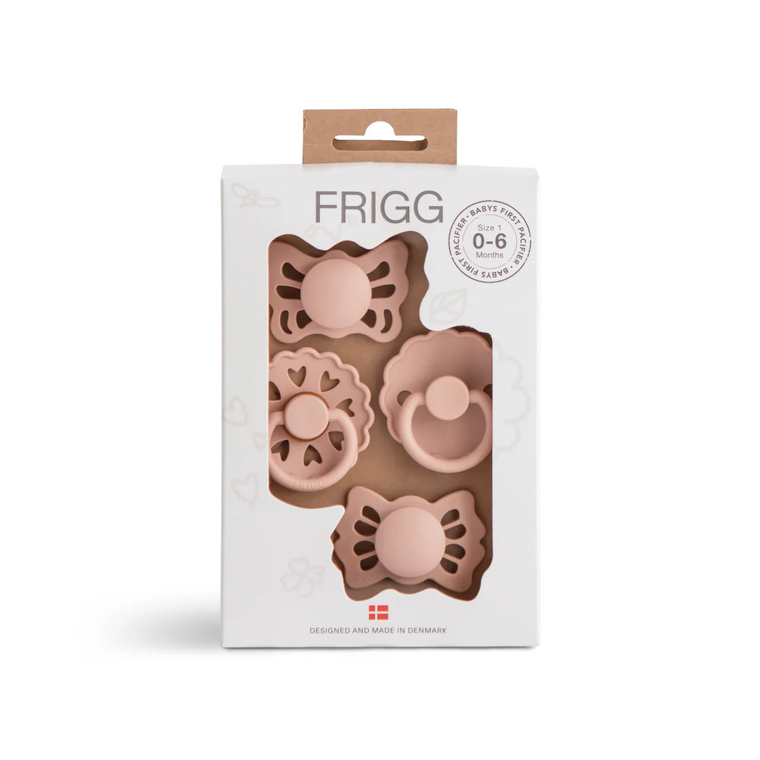 Frigg 1st Pacifier Set BLUSH Butterfly, Fairytale, Daisy, Lucky