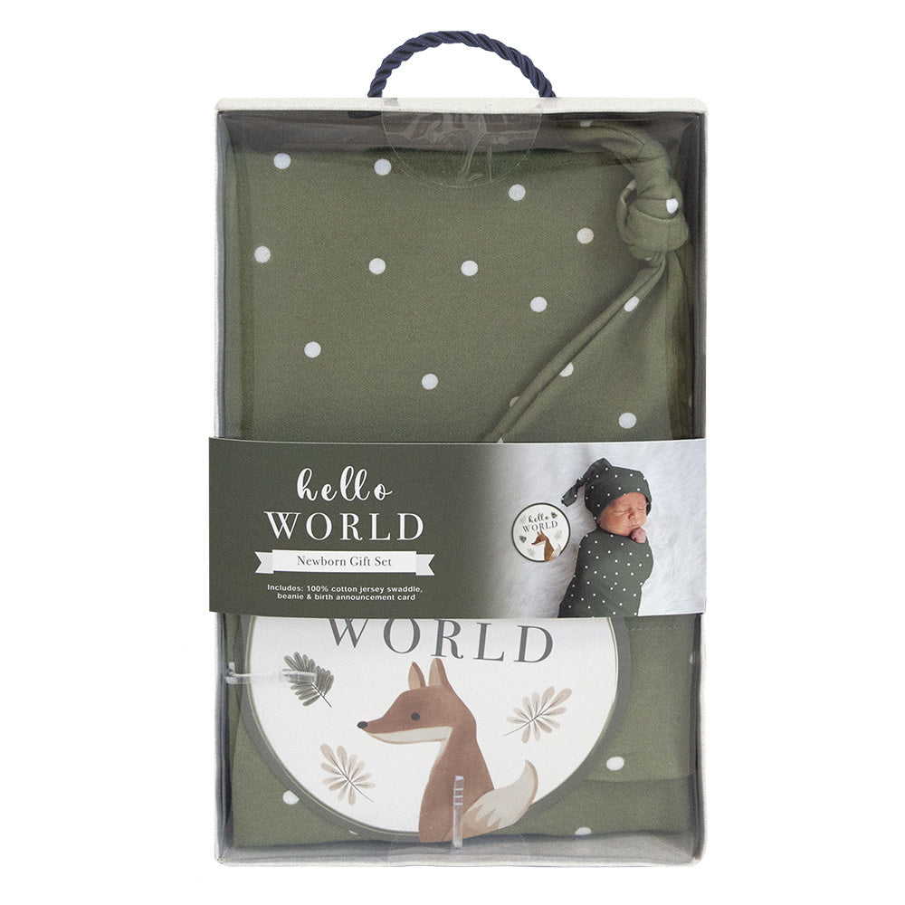 Newborn Gift Set-Olive Dots