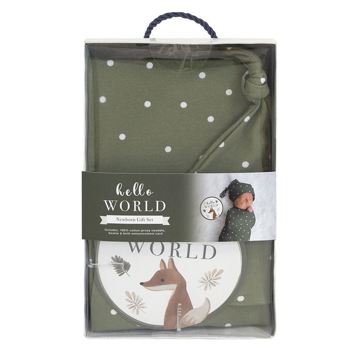 Newborn Gift Set-Olive Dots