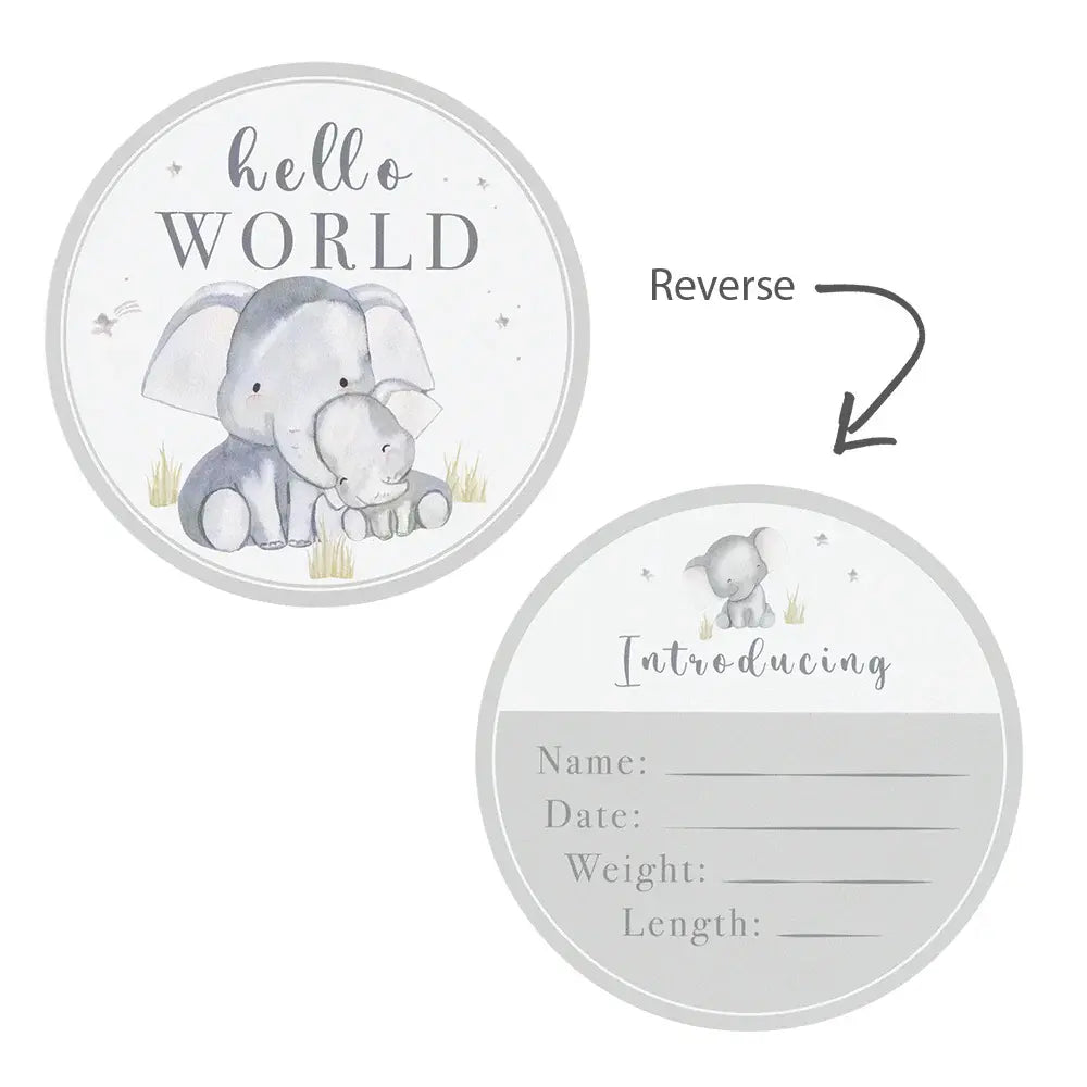 Living Textiles Hello World Gift Set - Watercolour Elehant