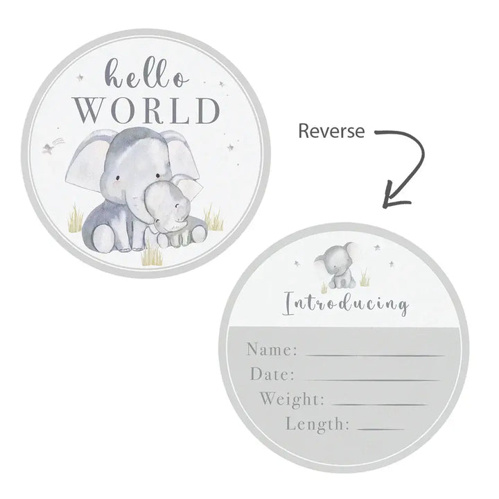 Living Textiles Hello World Gift Set - Watercolour Elehant