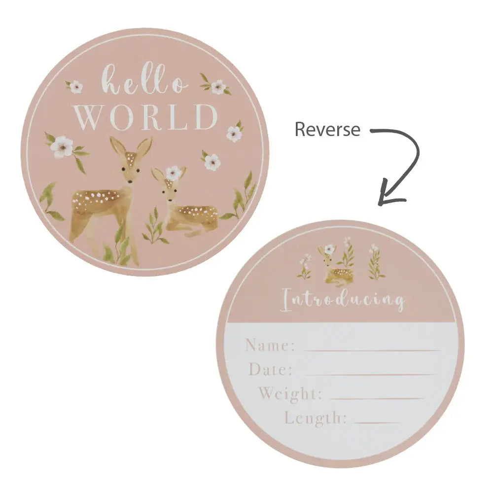 Living Textiles Hello World Gift Set - Sophia's Garden Dusty Rose