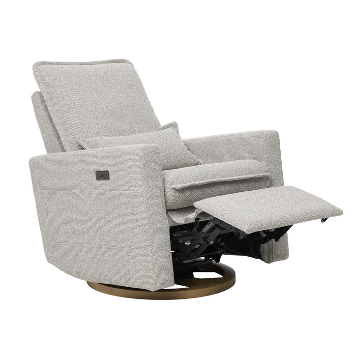 Il Tutto Frankie Electric Recliner Glider Nursery Chair in Grey Speckle Soft Tweed