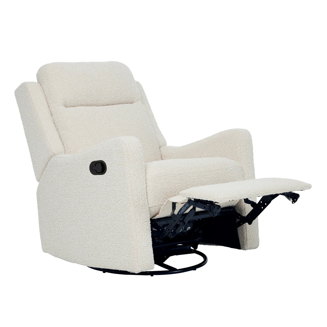 Il Tutto Henry Recliner Glider Chair in Vanilla Bouclé