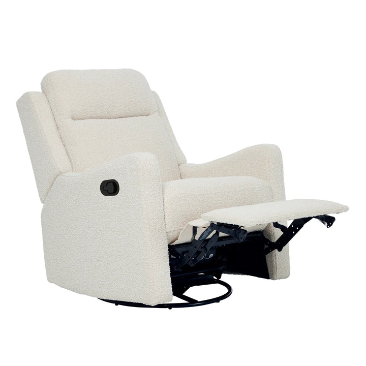 Il Tutto Henry Recliner Glider Chair in Vanilla Bouclé