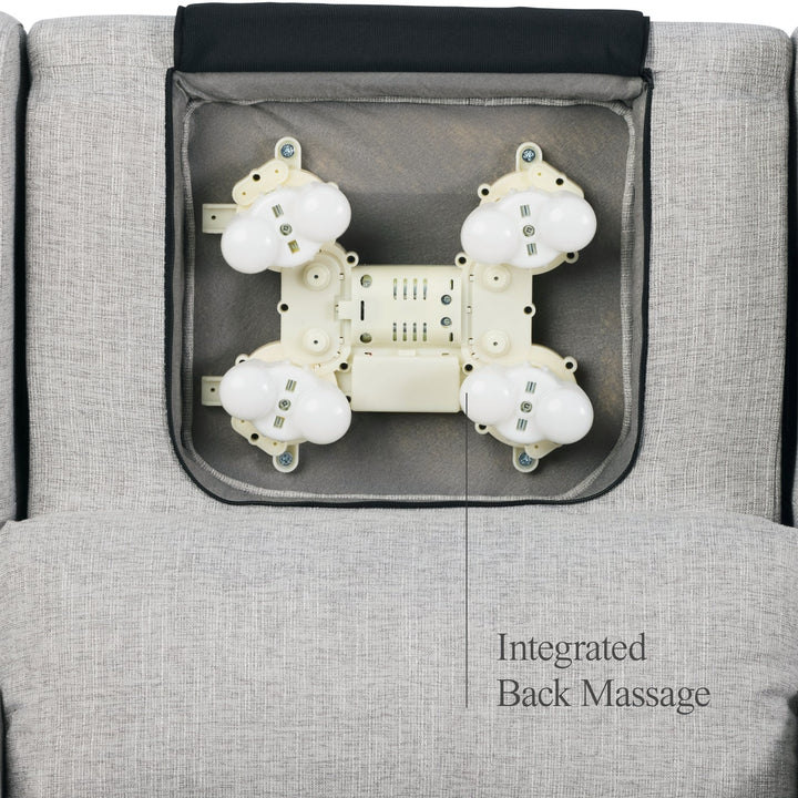 Il Tutto Henry Plus Massage & Heat Nursing Chair in Pure Grey