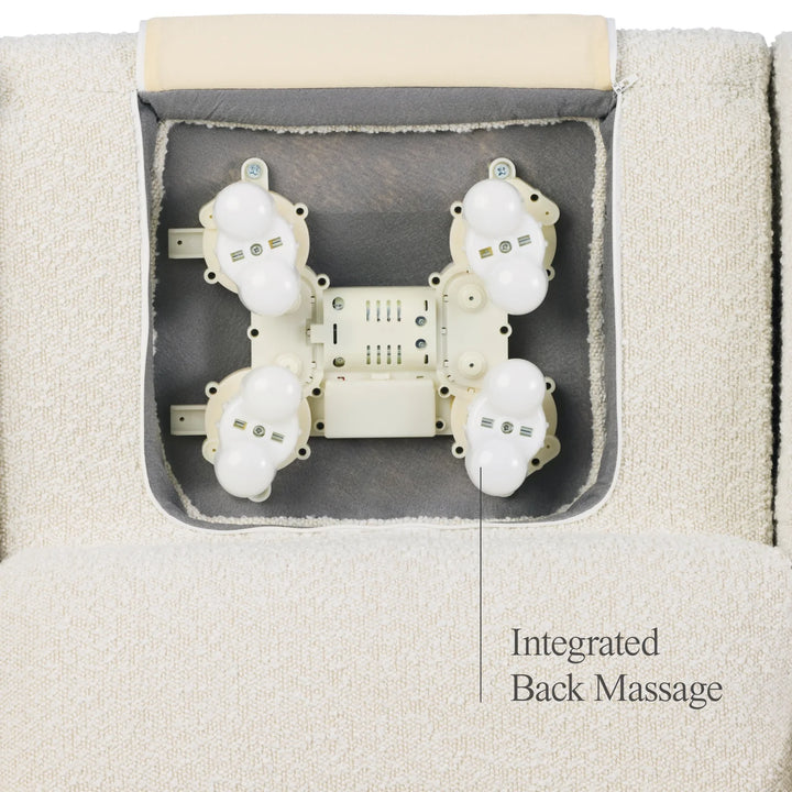 Il Tutto Henry Plus Massage & Heat Nursing Chair in Vanilla Bouclé