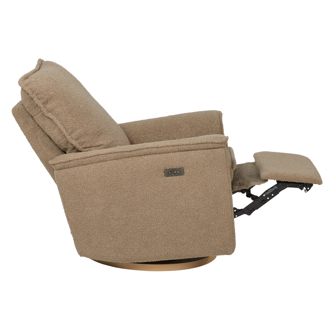Il Tutto Louie Electric Recliner Glider Nursery Chair in Mocha Teddy
