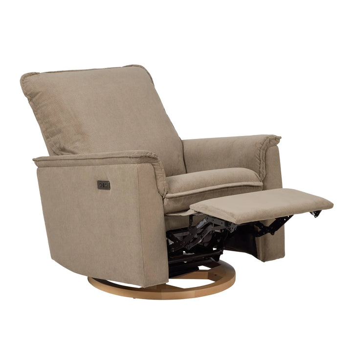 Il Tutto Louie Electric Recliner Glider Nursery Chair in Mocha Corduroy