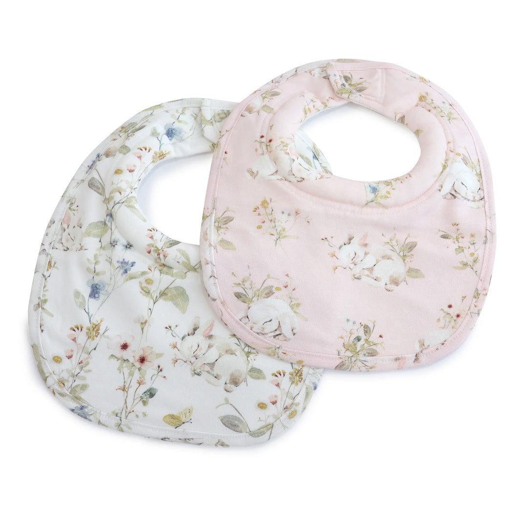 Bubba Blue Sleeping Bunny 2pk Dribble Bibs