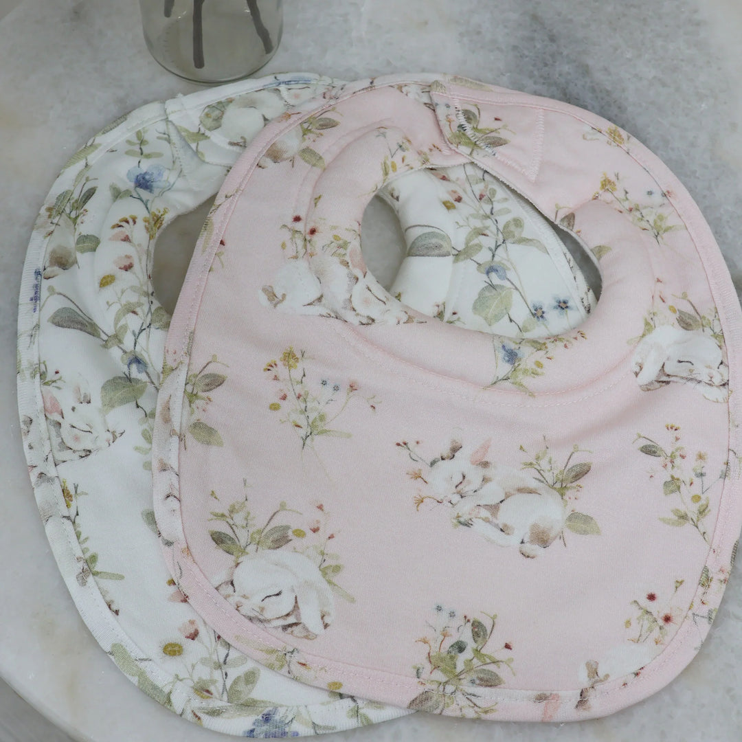 Bubba Blue Sleeping Bunny 2pk Dribble Bibs