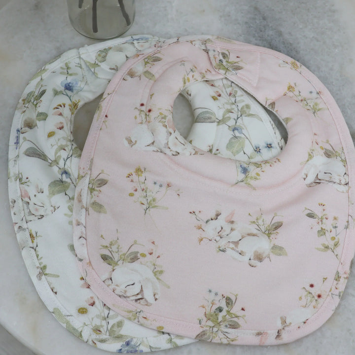 Bubba Blue Sleeping Bunny 2pk Dribble Bibs