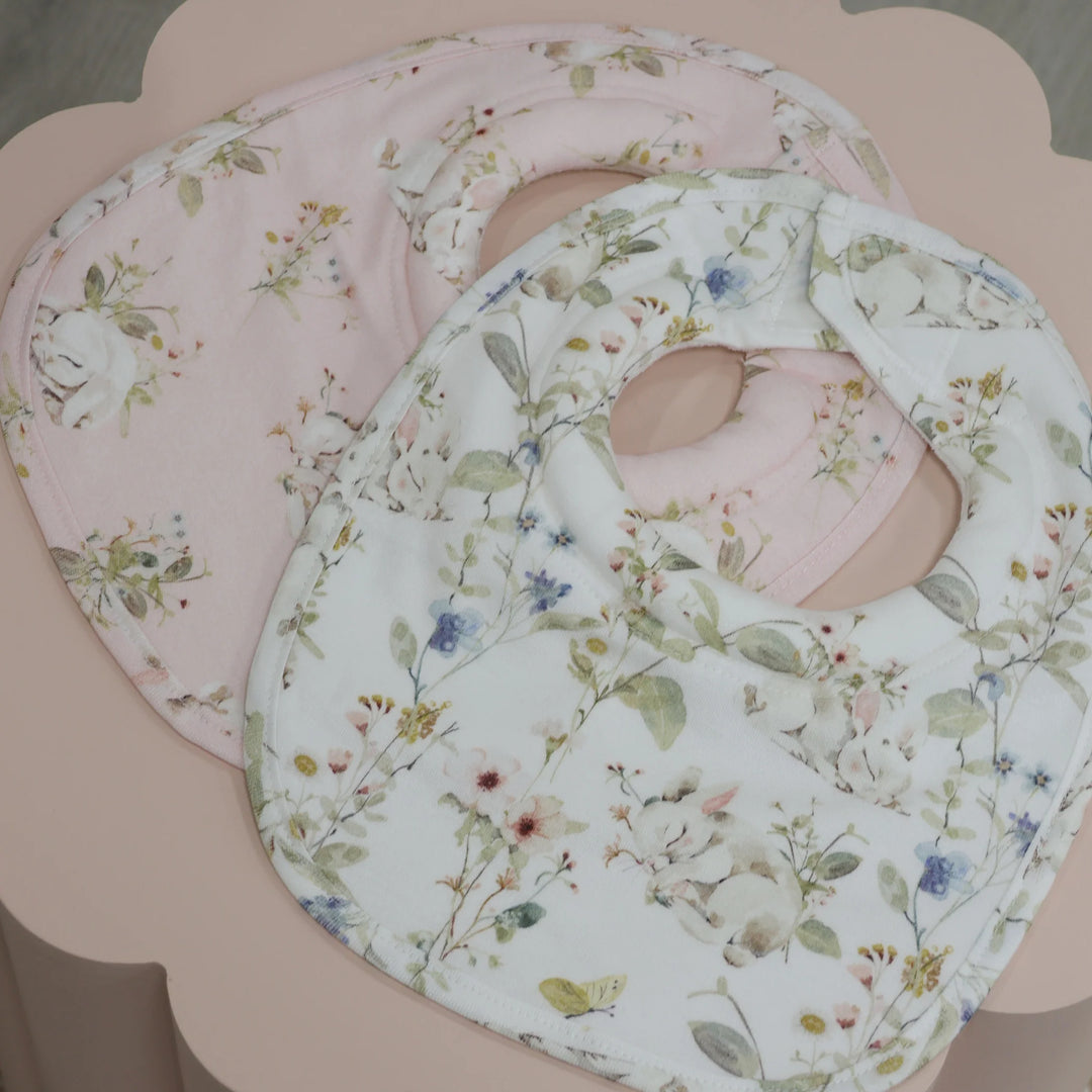 Bubba Blue Sleeping Bunny 2pk Dribble Bibs