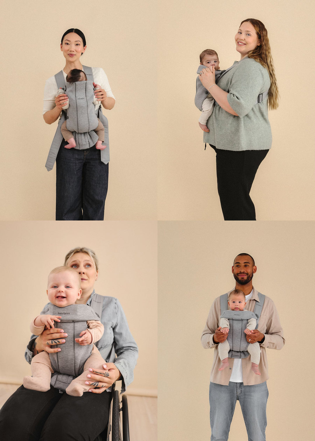 BabyBjorn Baby Carrier Mini - 3D Jersey, Light beige