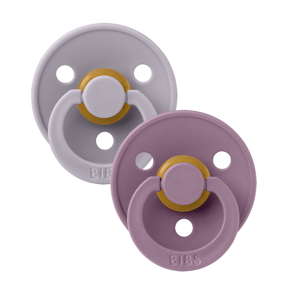 BIBS Symmetrical Colour 2 Pack  -  Fossil Grey/Mauve