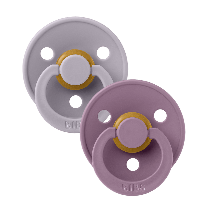 BIBS Symmetrical Colour 2 Pack  -  Fossil Grey/Mauve