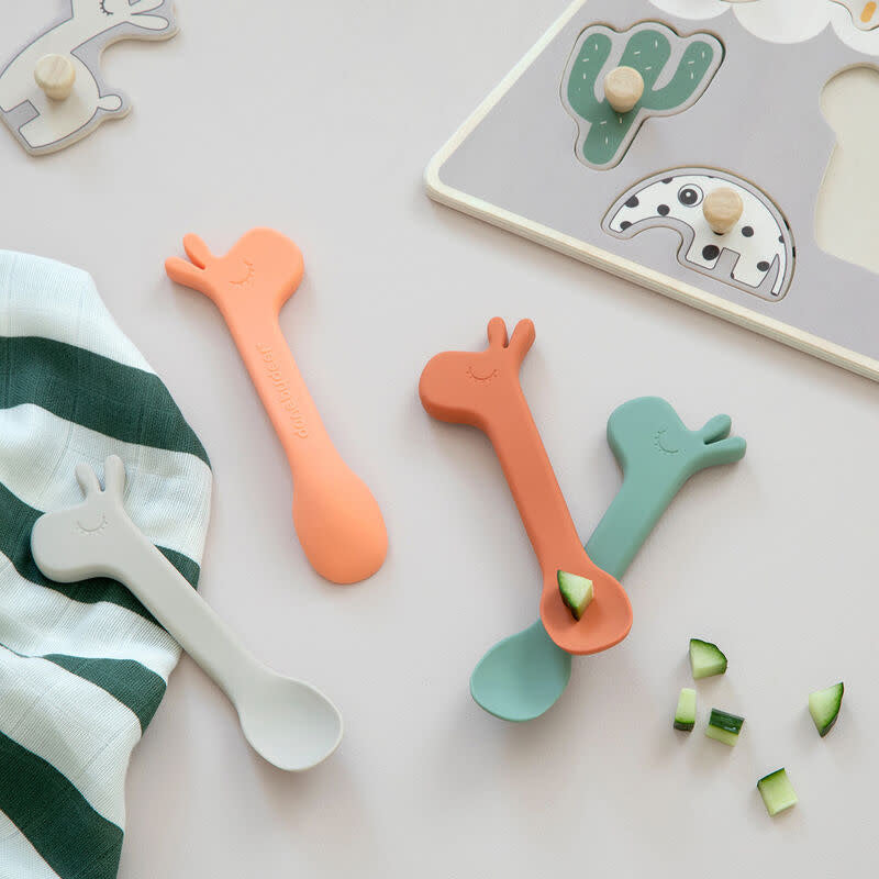 Done by deer Silicone Spoon 2-Pack Lalee Papaya