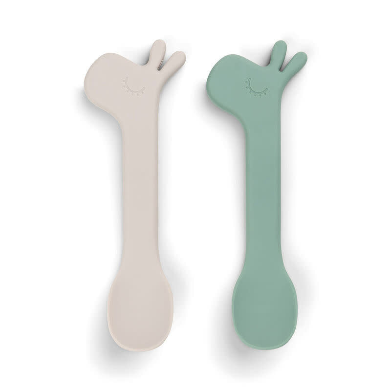 Done by deer Silicone Spoon 2-Pack Lalee Green